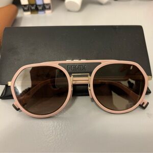Authentic Fendi pink and gold sunglasses